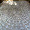 tenture coton mandala blanc or 3