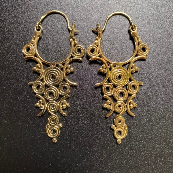 boucles oreilles laiton 25