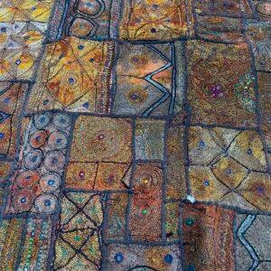 Tentures antiques en patchwork zari