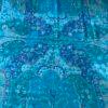 couverture tissée laine turquoise 2